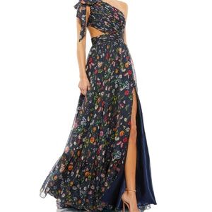 Mac Duggal 67938 One Shoulder Floral Print Dress